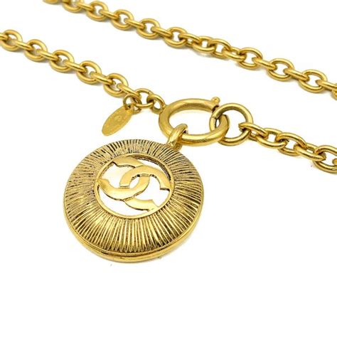 chanel 0778|Chanel 24kt Sunburst Vintage Necklace ALL0778.